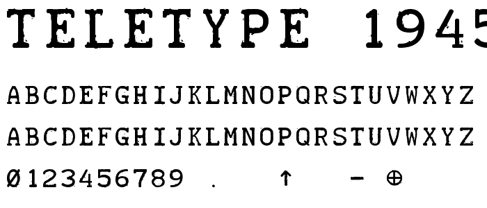 TELETYPE 1945-1985 font